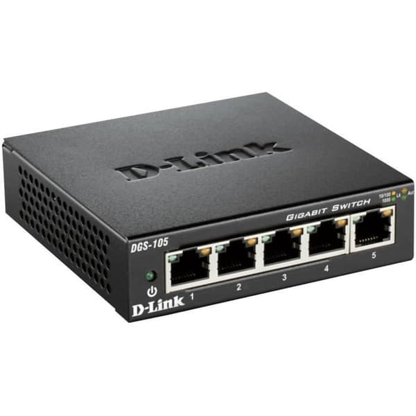 DLINK - DGS105 5-port Gigabit-switch Sort