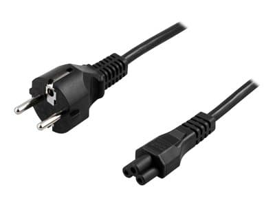 DELTACO DEL-109C-50 - Strømkabel - power CEE 7/7 (hann) rett til IEC 60320 C5 rett - AC 250 V - 2.5 A - 50 cm - svart