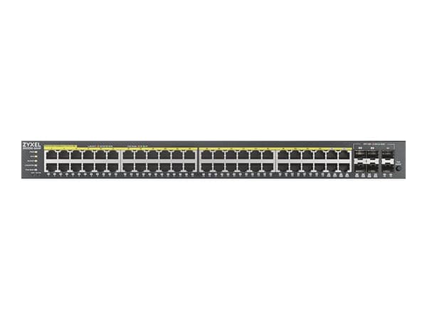 Zyxel GS2220-50HP - Switch - Administrator - 44 x 10/100/1000 (PoE+) + 4 x combo Gigabit SFP + 2 x Gigabit SFP - monterbar på stativ - PoE+ (375 W)
