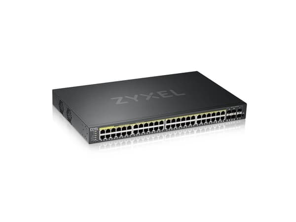 Zyxel GS2220-50HP - Switch - Administrator - 44 x 10/100/1000 (PoE+) + 4 x combo Gigabit SFP + 2 x Gigabit SFP - monterbar på stativ - PoE+ (375 W)