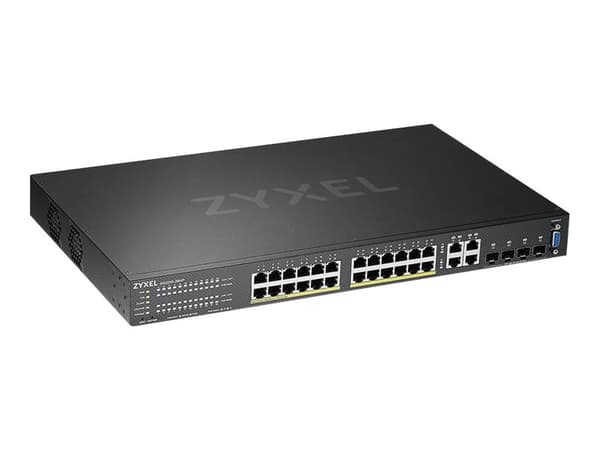 Zyxel GS2220-28HP - Switch - Administrator - 24 x 10/100/1000 (PoE+) + 4 x combo Gigabit SFP - monterbar på stativ - PoE+ (375 W)