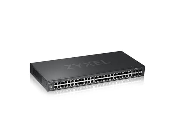Zyxel GS2220-50 - Switch - Administrator - 44 x 10/100/1000 + 4 x combo Gigabit SFP + 2 x Gigabit SFP - monterbar på stativ