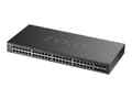 Miniatyrbilde 1 av 5: Zyxel GS2220-50 - Switch - Administrator - 44 x 10/100/1000 + 4 x combo Gigabit SFP + 2 x Gigabit SFP - monterbar på stativ