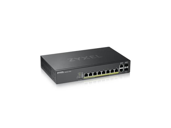 Zyxel GS2220-10HP - Switch - Administrert - 8 x 10/100/1000 (PoE+) + 2 x combo Gigabit SFP - rackmonterbar, veggmonterbar - PoE+ (180 W)