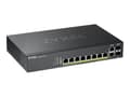 Miniatyrbilde 2 av 5: Zyxel GS2220-10HP - Switch - Administrert - 8 x 10/100/1000 (PoE+) + 2 x combo Gigabit SFP - rackmonterbar, veggmonterbar - PoE+ (180 W)