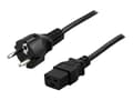 Pikkukuva 1 / 5: DELTACO DEL-109T - Virtajohto - CEE 7/7 (uros) suoraan IEC 60320 C19 suoraan - AC 250 V - 16 A - 2 m - musta