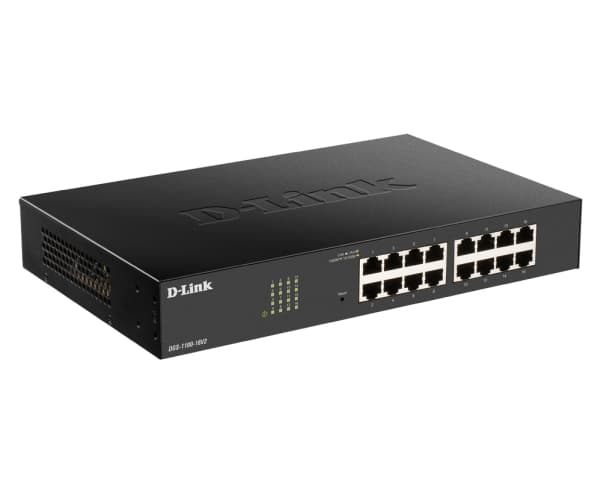 D-Link DGS 1100-24PV2 - Switch - smart - 24 x 10/100/1000 (12 PoE) - skrivbordsmodell, rackmonterbar - PoE (100 W)