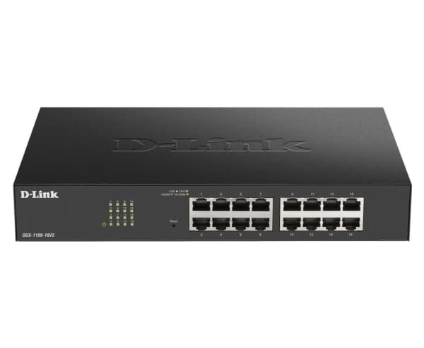 D-Link DGS 1100-24PV2 - Switch - smart - 24 x 10/100/1000 (12 PoE) - skrivbordsmodell, rackmonterbar - PoE (100 W)