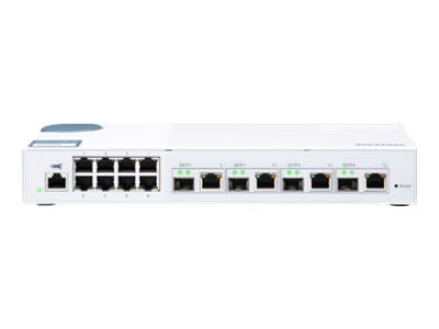 QNAP QSW-M408-4C - Switch - Styrt - 8 x 10/100/1000 + 4 x kombo 10 Gigabit SFP+ - stasjonær Hvit