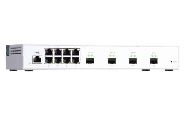 QNAP QSW-M408S - Switch - Styrt - 8 x 10/100/1000 + 4 x 10 Gigabit SFP+ - stasjonær