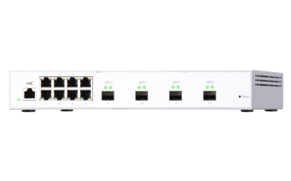 QNAP QSW-M408S - Switch - Styrt - 8 x 10/100/1000 + 4 x 10 Gigabit SFP+ - stasjonær