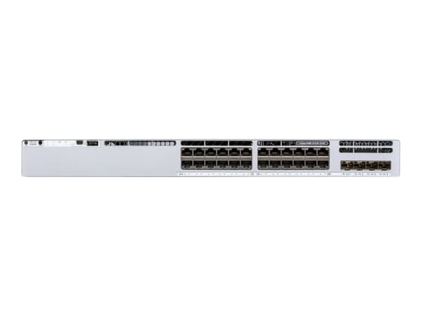 Cisco Catalyst 9300L - Network Essentials - switch - L3 - Administrerad - 24 x 10/100/1000 (UPOE) + 4 x 10 Gigabit SFP+ (upplänk) - rackmonterbar - U