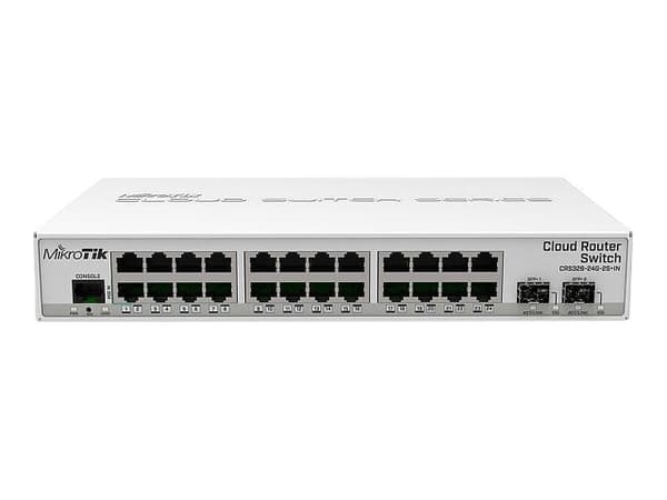 MikroTik Cloud Router Switch CRS326-24G-2S+IN - Switch - Administrerad - 24 x 10/100/1000 + 2 x SFP+ - skrivbordsmodell