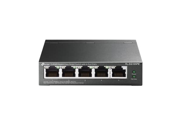 TP-Link TL-SG105PE nätverksswitchar hanterad L2 Gigabit Ethernet (10/100/1000) Strömförsörjning via Ethernet (PoE) stöd Svart