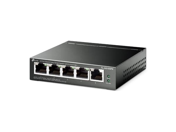 TP-Link TL-SG105PE nätverksswitchar hanterad L2 Gigabit Ethernet (10/100/1000) Strömförsörjning via Ethernet (PoE) stöd Svart