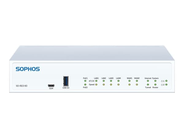 Sophos SD-RED 60 - Rev 1 - fjärrstyrning - 4 portar - GigE Vit