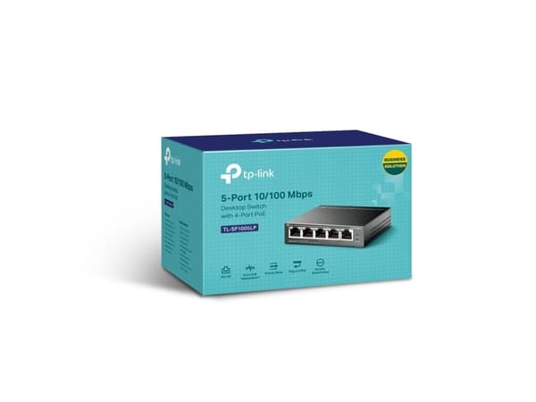 TP-Link TL-SF1005LP, Ohanterad, Fast Ethernet (10/100), Full duplex, Strömförsörjning via Ethernet (PoE) stöd