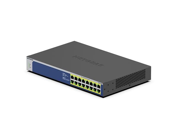 NETGEAR GS516PP - Switch - ohanterad - 16 x 10/100/1000 (PoE+) - skrivbordsmodell, rackmonterbar - PoE+ (260 W)