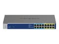 Miniatyrbilde 1 av 5: NETGEAR GS516UP - Switch - ikke-styrt - 8 x 10/100/1000 (PoE+) + 8 x 10/100/1000 (PoE++) - stasjonær, rackmonterbar - PoE++ (380 W)