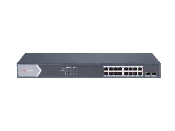 Hikvision DS-3E0518P-E/M, Ohanterad, L2, Gigabit Ethernet (10/100/1000), Full duplex, Strömförsörjning via Ethernet (PoE) stöd