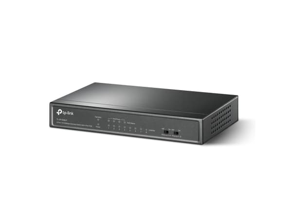 TP-Link TL-SF1008LP, Ohanterad, Fast Ethernet (10/100), Full duplex, Strömförsörjning via Ethernet (PoE) stöd, Monteringsbar på väggen