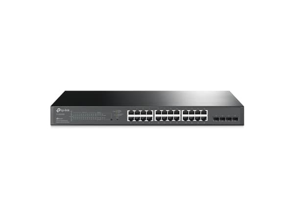 TP-Link JetStream TL-SG2428P - Switch - smart - 24 x 10/100/1000 (PoE+) + 4 x SFP - rackmonterbar - PoE+ (250 W)
