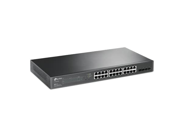TP-Link JetStream TL-SG2428P - Switch - smart - 24 x 10/100/1000 (PoE+) + 4 x SFP - rackmonterbar - PoE+ (250 W)