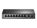 Miniatyrbild 3 av 5: TP-Link TL-SF1009P - Switch - ohanterad - 8 x 10/100 (PoE+) + 1 x 10/100 - skrivbordsmodell - PoE+ (65 W)