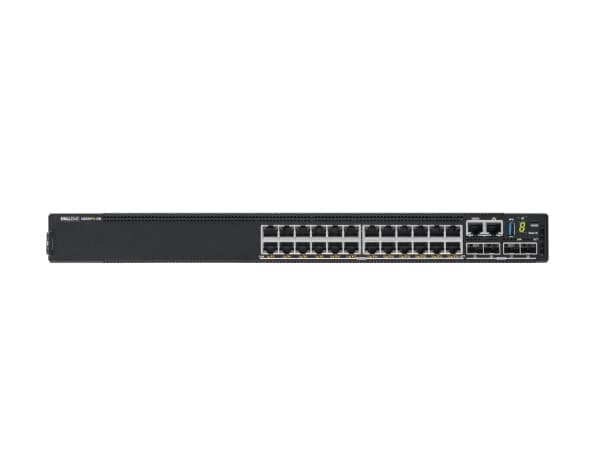Dell PowerSwitch N2224PX-ON - Switch - L3 - Styrt - 12 x 10/100/1000/2.5G (PoE+) + 12 x 1/2.5G (PoE++) + 4 x 25 Gigabit SFP28 - front til bakside-luf