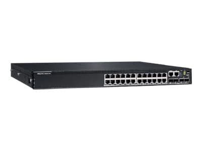 Dell PowerSwitch N2224X-ON - Switch - L3 - Styrt - 24 x 10/100/1000/2.5G + 4 x 25 Gigabit SFP28 - front til bakside-luftflyt - rackmonterbar - CAMPUS Sort