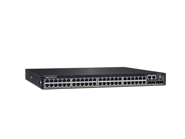 Dell PowerSwitch N2248PX-ON - Switch - L3 - Administrerad - 24 x 10/100/1000/2.5G (PoE+) + 24 x 1/2.5G (PoE++) + 4 x 25 Gigabit SFP28 - främre till b