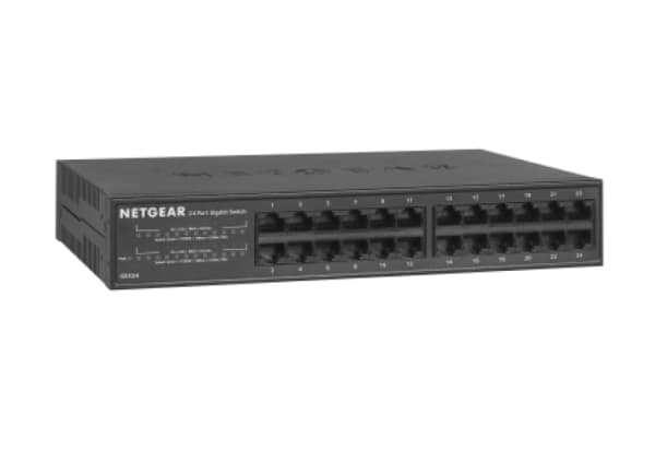 NETGEAR GS324v2 - Switch - ohanterad - 24 x 10/100/1000 - väggmonterbar, skrivbordsmodell, rackmonterbar