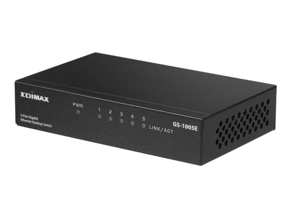 Edimax GS-1005E - Switch - ohanterad - 5 x 10/100/1000 - skrivbordsmodell Svart