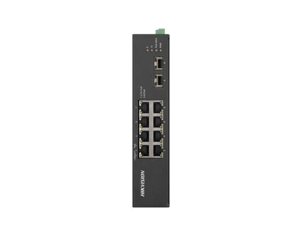 Hikvision Pro Series DS-3T0510HP-E/HS - Switch - ohanterad - 2 x 10/100/1000 (High PoE) + 6 x 10/100/1000 (PoE) + 2 x Gigabit SFP - skrivbordsmodell