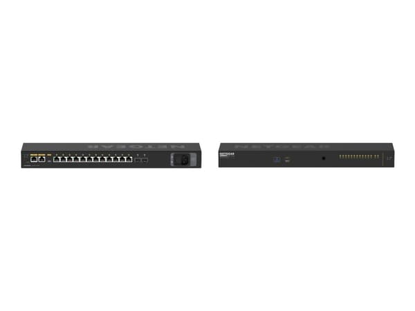NETGEAR AV Line M4250-12M2XF - Switch - L3 - Styrt - 12 x 10/100/1000/2.5G + 2 x 10 Gigabit SFP+ - side til side-luftflyt - rackmonterbar