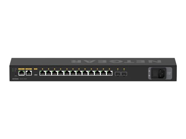 NETGEAR AV Line M4250-12M2XF - Switch - L3 - Styrt - 12 x 10/100/1000/2.5G + 2 x 10 Gigabit SFP+ - side til side-luftflyt - rackmonterbar