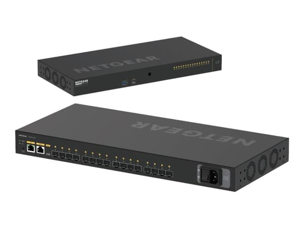 NETGEAR AV Line M4250-16XF - Switch - L3 - Administrerad - 16 x 10 Gigabit SFP+ - sida till sida luftflöde - rackmonterbar