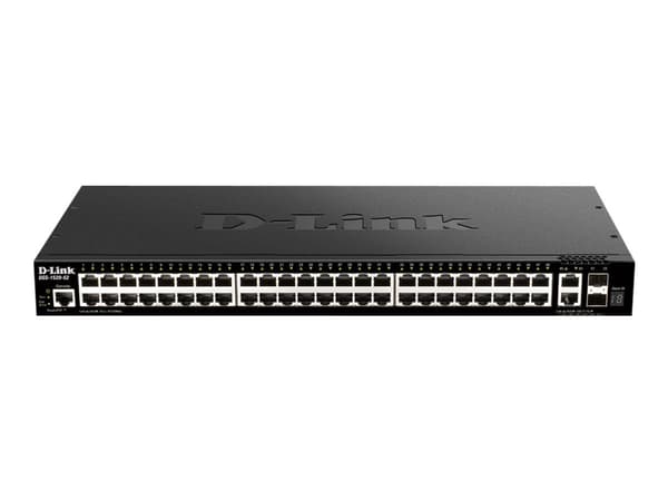 D-Link DGS 1520-52 - Switch - L3 - smart - 48 x 10/100/1000 + 2 x 10 Gigabit Ethernet + 2 x 10 Gigabit SFP+ - rackmonterbar