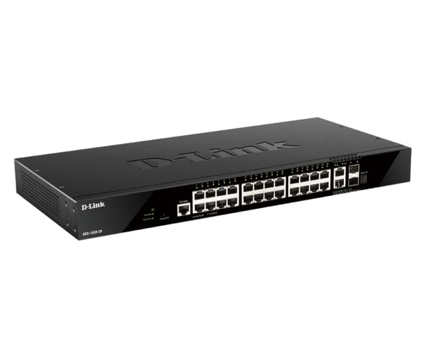 D-Link DGS 1520-28 - Switch - L3 - smart - 24 x 10/100/1000 + 2 x Gigabit SFP + 2 x 10 Gigabit SFP+ - rackmonterbar
