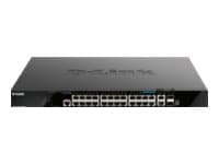 D-Link DGS 1520-28MP - Switch - L3 - smart - 20 x 10/100/1000 (PoE+) + 4 x 2.5G (PoE+) + 2 x 10 Gigabit Ethernet + 2 x 10 Gigabit SFP+ - rackmonterba