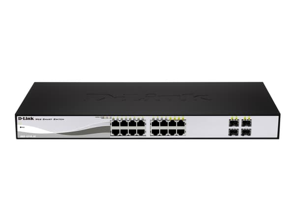 D-Link Web Smart DGS-1210-16 - Switch - Administrerad - 16 x 10/100/1000 + 4 x kombinations-SFP - skrivbordsmodell