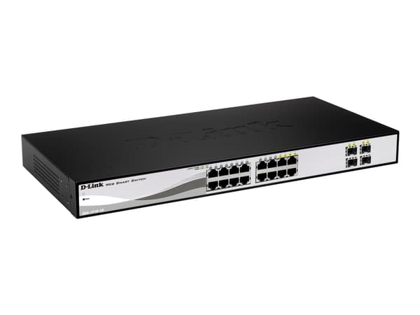 D-Link Web Smart DGS-1210-16 - Switch - Administrerad - 16 x 10/100/1000 + 4 x kombinations-SFP - skrivbordsmodell