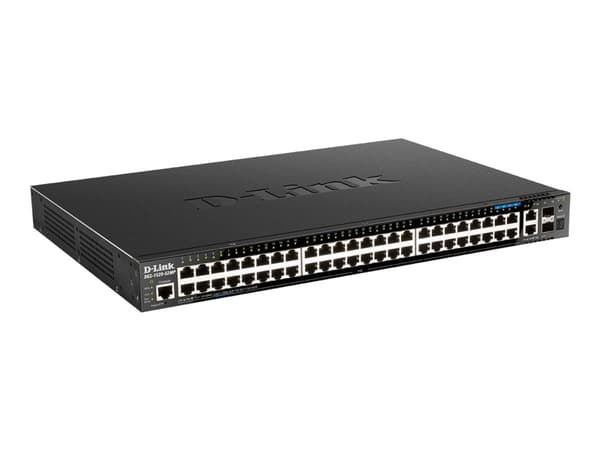 D-Link DGS 1520-52MP - Switch - L3 - smart - 44 x 10/100/1000 (PoE+) + 4 x 2.5GBase-T (PoE+) + 2 x 10 Gigabit Ethernet + 2 x 10 Gigabit SFP+ - rackmo