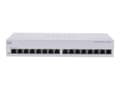 Miniatyrbild 3 av 5: Cisco Business 110 Series 110-16T - Switch - ohanterad - 16 x 10/100/1000 - rackmonterbar, skrivbordsmodell, väggmonterbar