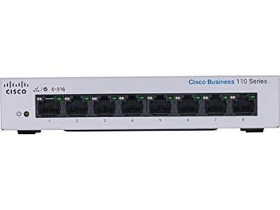 Cisco Business 110 Series 110-8T-D - Switch - ikke administreret - 8 x 10/100/1000 - desktop, væg-monterbar - DC strøm