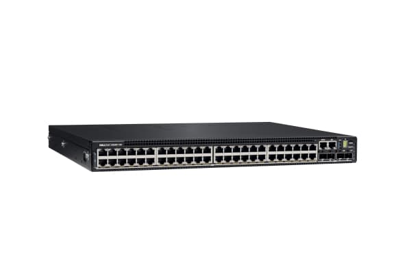 Dell PowerSwitch N3248P-ON - Switch - L3 - Styrt - 48 x 10/100/1000 (PoE+) + 4 x 10 Gigabit SFP+ + 2 x 100 Gigabit QSFP28 - front til bakside-luftfly