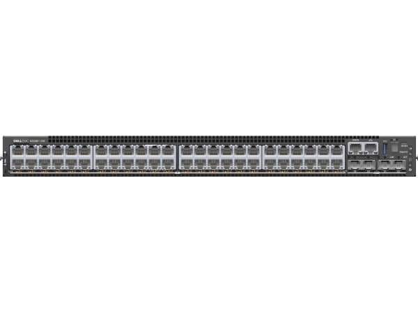 Dell PowerSwitch N3248P-ON - Switch - L3 - Styrt - 48 x 10/100/1000 (PoE+) + 4 x 10 Gigabit SFP+ + 2 x 100 Gigabit QSFP28 - front til bakside-luftfly