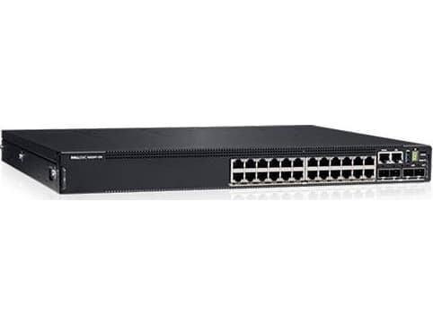 Dell PowerSwitch N3224P-ON - Switch - L3 - Administrerad - 24 x 10/100/1000 (PoE+) + 4 x 10 Gigabit SFP+ + 2 x 100 Gigabit QSFP28 - främre till bakre