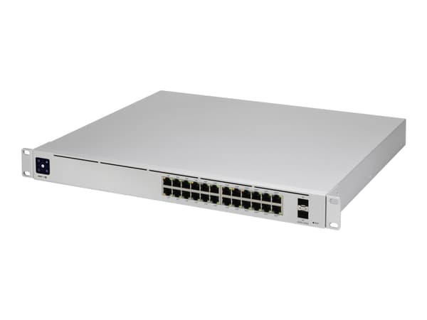 Ubiquiti UniFi Switch USW-Pro-24-POE - Switch - Styrt - 24 x 10/100/1000 (16 PoE+, 8 PoE++) + 2 x 10 Gigabit SFP+ (opplenke) - stasjonær, rackmonterb