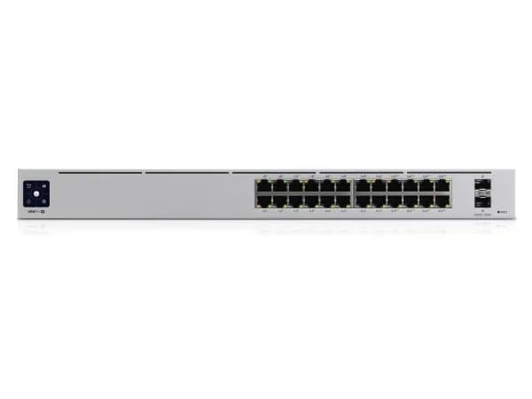 Ubiquiti UniFi Switch USW-Pro-24-POE - Switch - Styrt - 24 x 10/100/1000 (16 PoE+, 8 PoE++) + 2 x 10 Gigabit SFP+ (opplenke) - stasjonær, rackmonterb